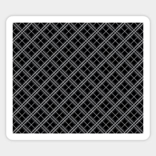 Check Pattern Stripes Shades of Grey and Black Sticker